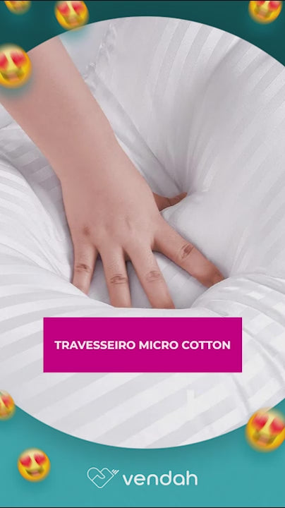 Combo com 2 Travesseiros Micro Cotton - Suporte Médio