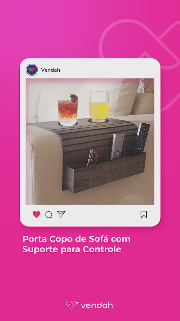 Porta Copo de Sofá com Suporte para Controle