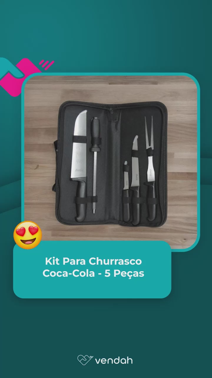 Kit Para Churrasco Coca-Cola - 5 Peças