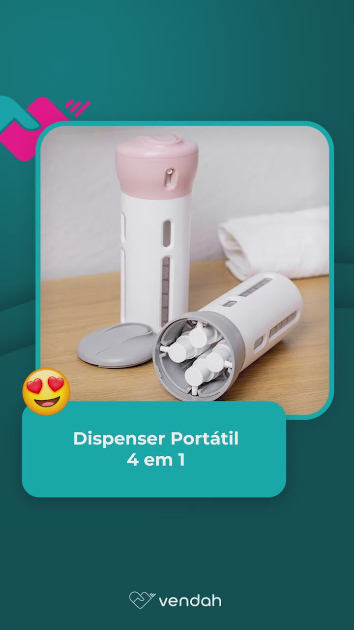 Dispenser Portátil 4 em 1