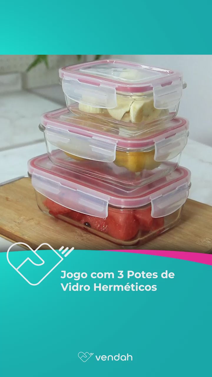 Kit de Utensílios + Jogo de Potes Herméticos