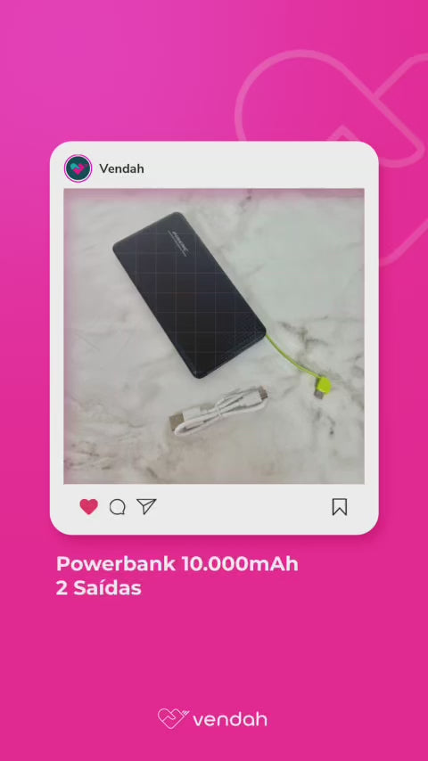 Powerbank 10.000mAh - 2 Saídas