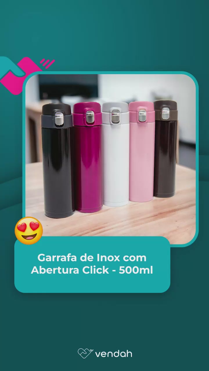 Garrafa de Inox com Abertura Click - 500ml