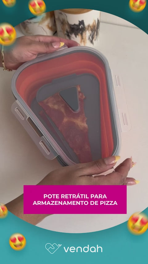 Porta Pizza Retrátil com Divisória e Trava