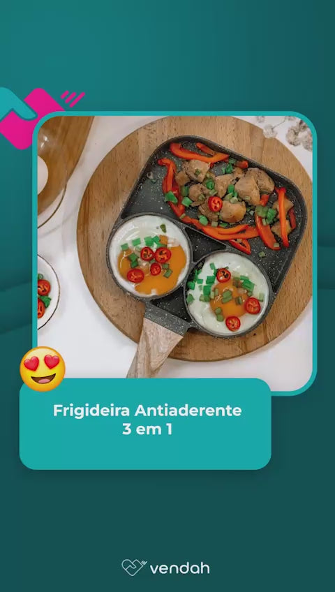 Frigideira Antiaderente 3 em 1 - 18cm