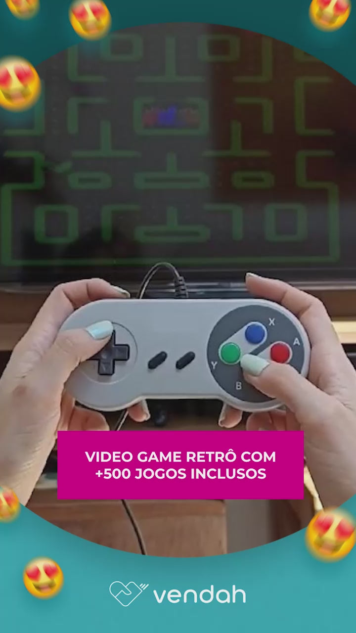 Video Game Retrô com +500 Jogos Inclusos