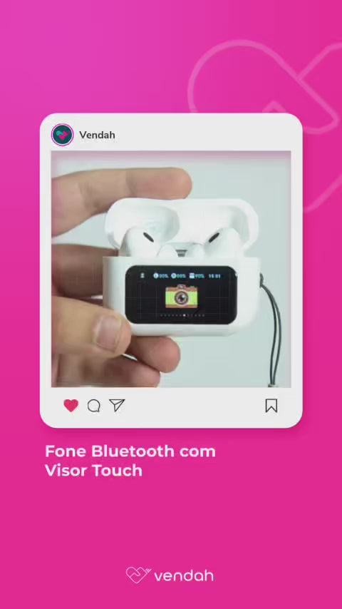 Fone Bluetooth com Visor Touch