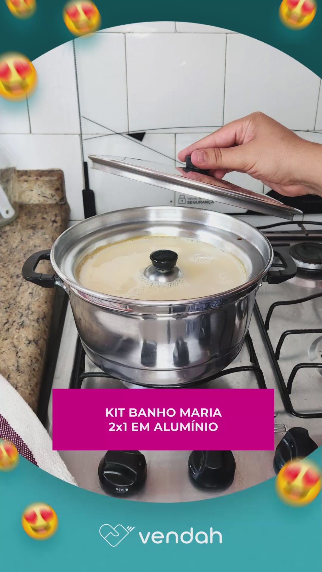 Kit Banho Maria 2 x 1 em Alumínio