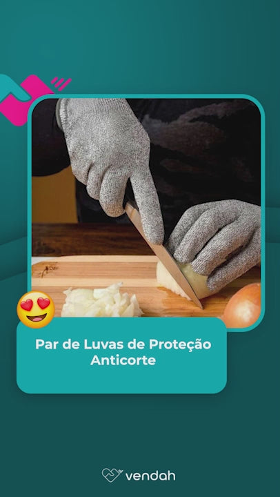 Par de Luvas de Proteção Anticorte