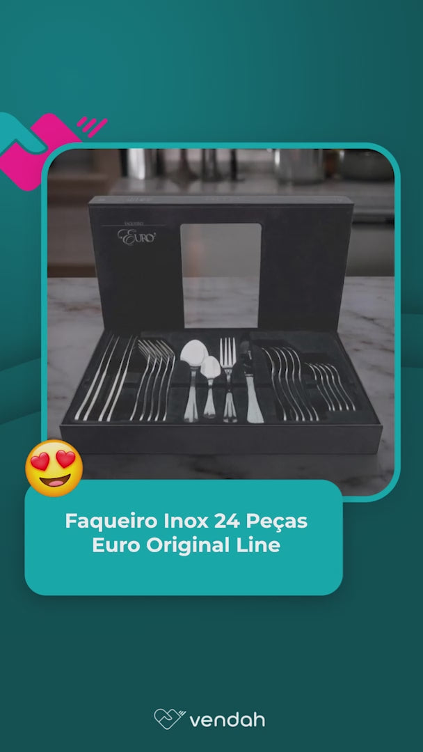 Faqueiro Inox 24 Peças Euro Original Line