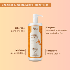 Kitão Trio Onduladas - Shampoo Nutri Waves 1000ml, Condicionador Leave-In 1000ml e Creme de Pentear Nutri Waves Refil 300g