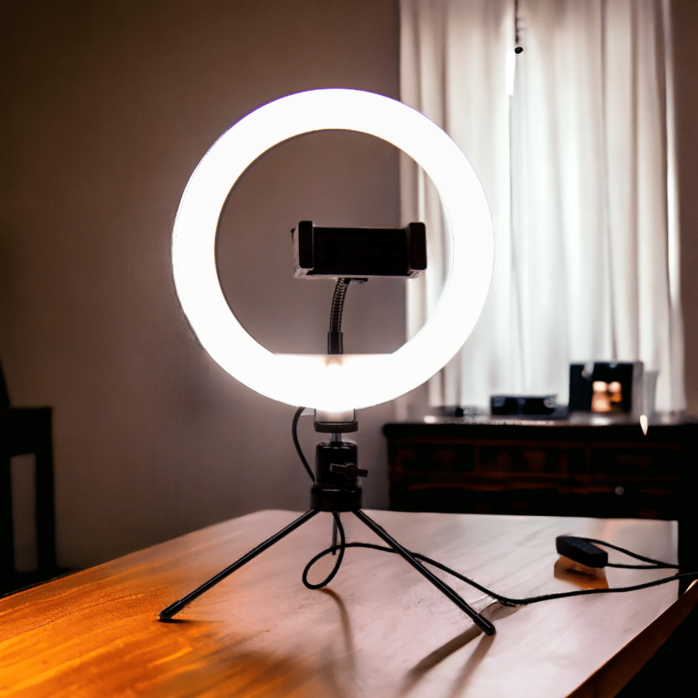 Ring Light 20cm com Tripé de Mesa