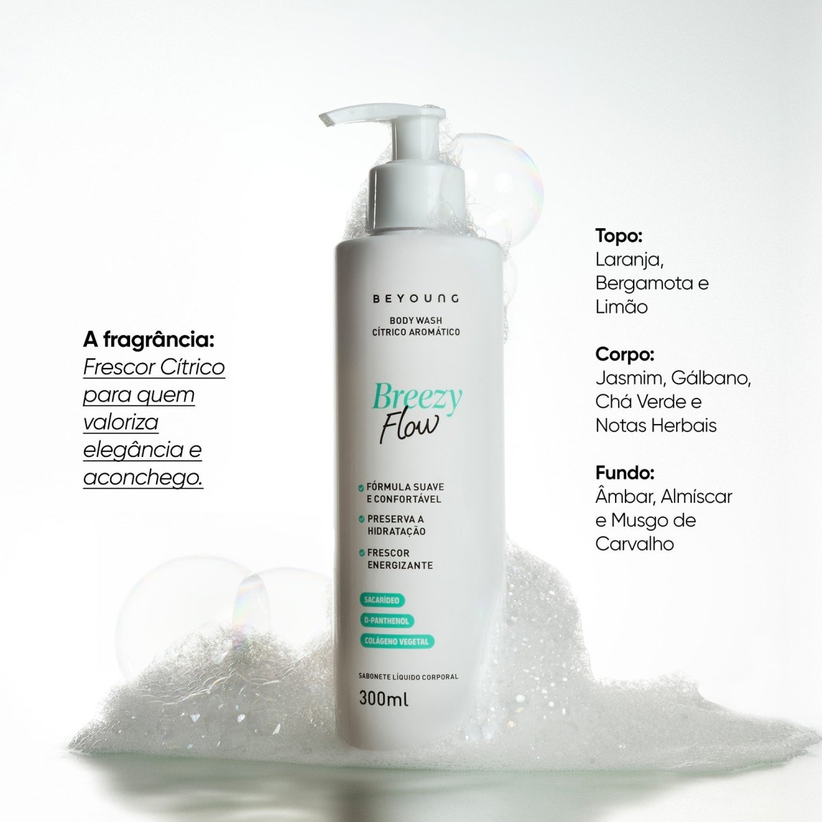 Sabonete Líquido Corporal Com D-Pantenol + Colágeno Vegetal