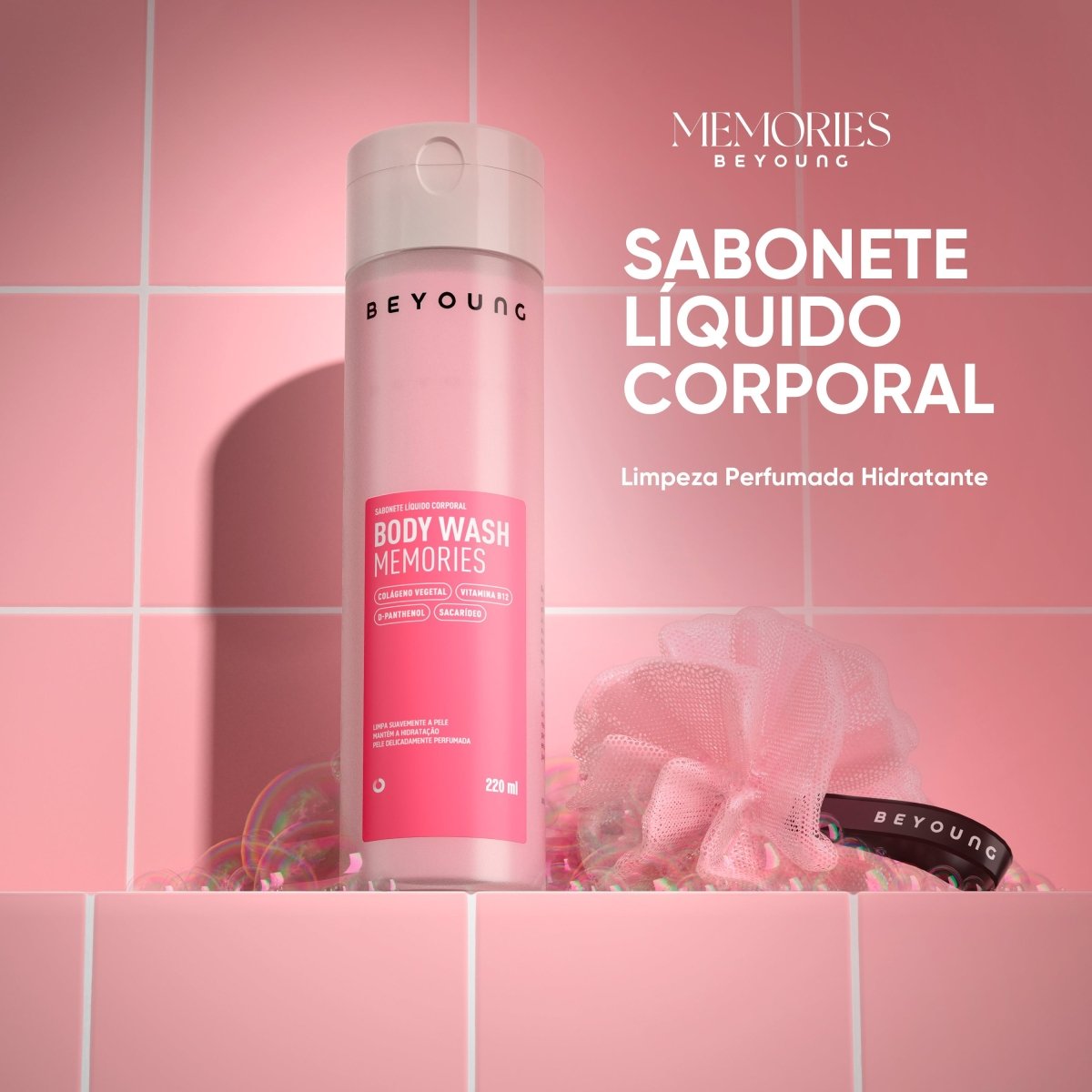 Sabonete líquido corporal com D-Panthenol +colágeno vegetal