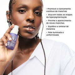 Sérum facial antimanchas com 10% ácido mandélico + 3% ácido tranexâmico