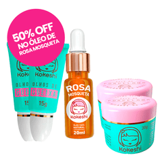 Super Kit Renovadores Faciais + Óleo de Rosa Mosqueta Kokeshi