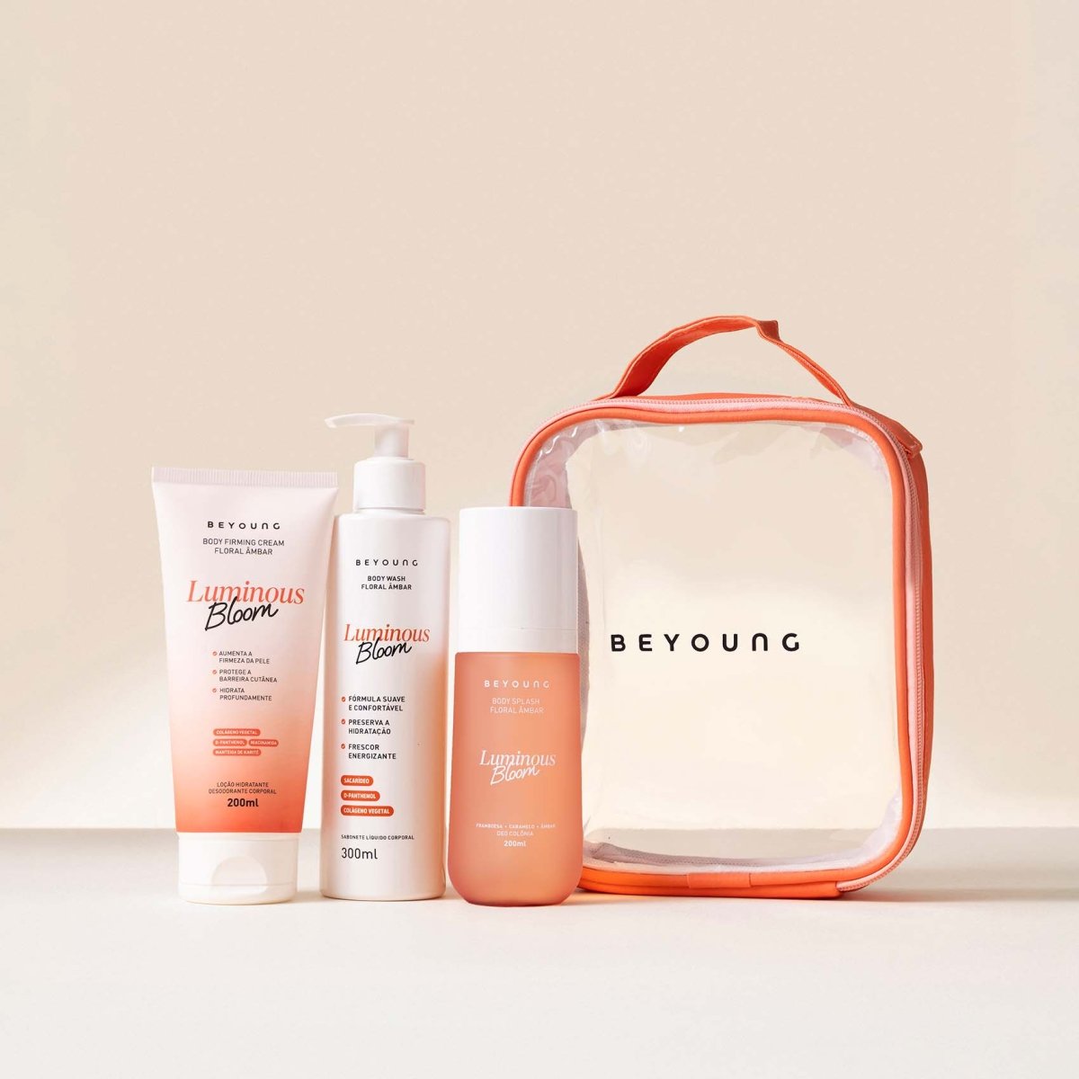 Trio Luminous Bloom + Brinde Frasqueira Laranja - Kit 