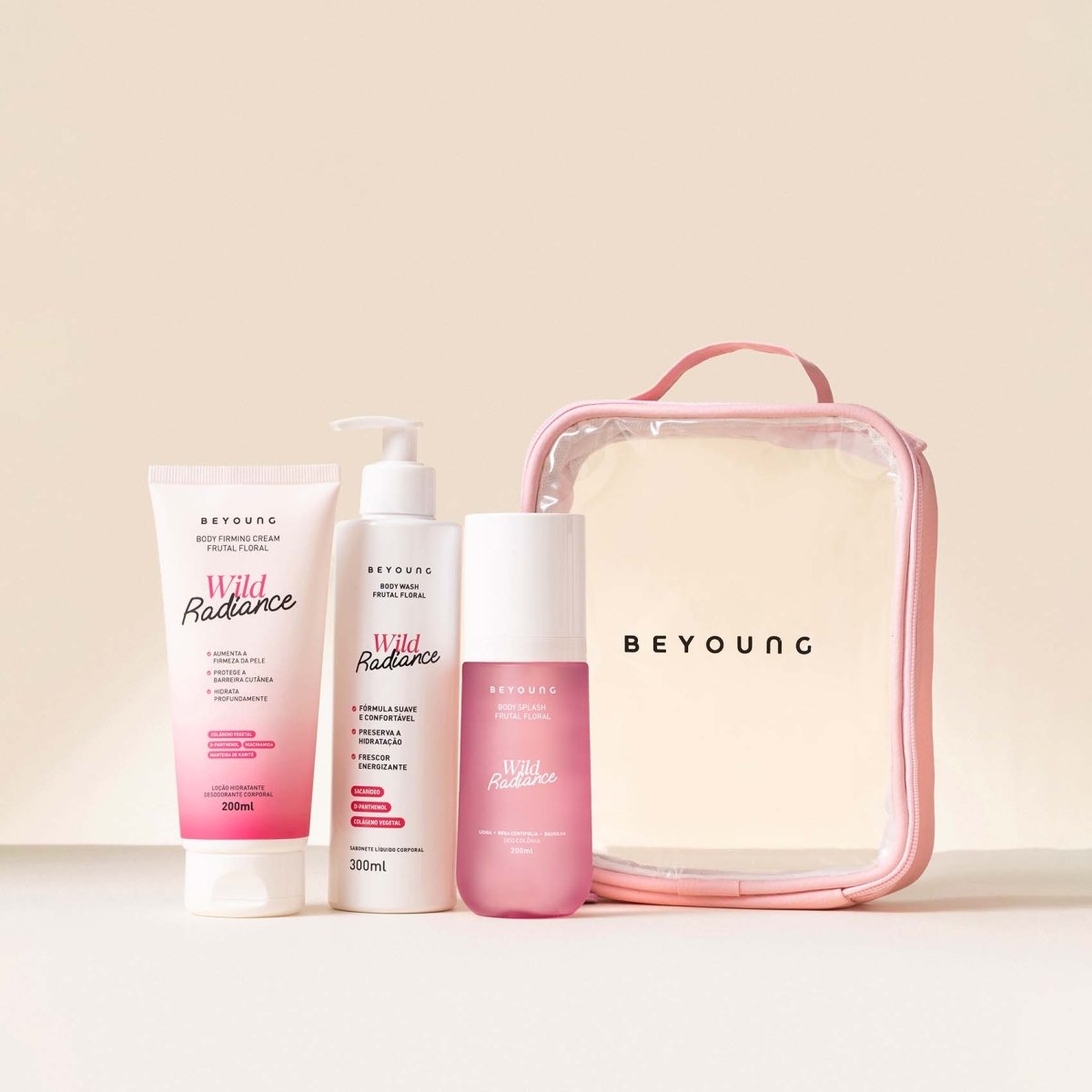 Trio Wild Radiance + Brinde Frasqueira Rosa - Kit 