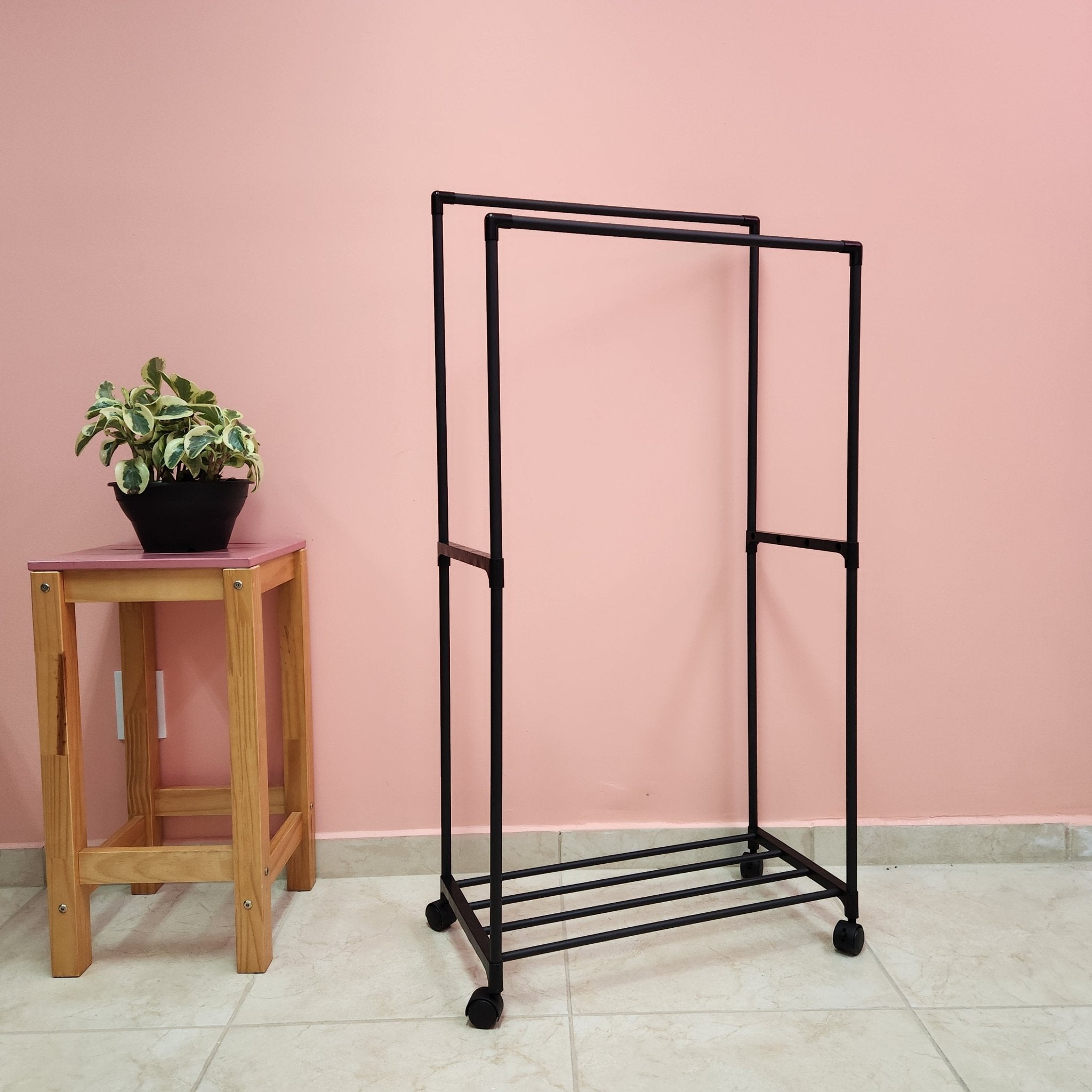 Arara de Roupas Dupla Pequena - 115cm - Organizador VDH03204