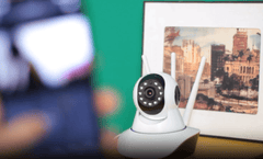 Câmera para Vigilância e Babá Eletrônica Wifi 360º - Controle via Smartphone - Camêra VDH00099