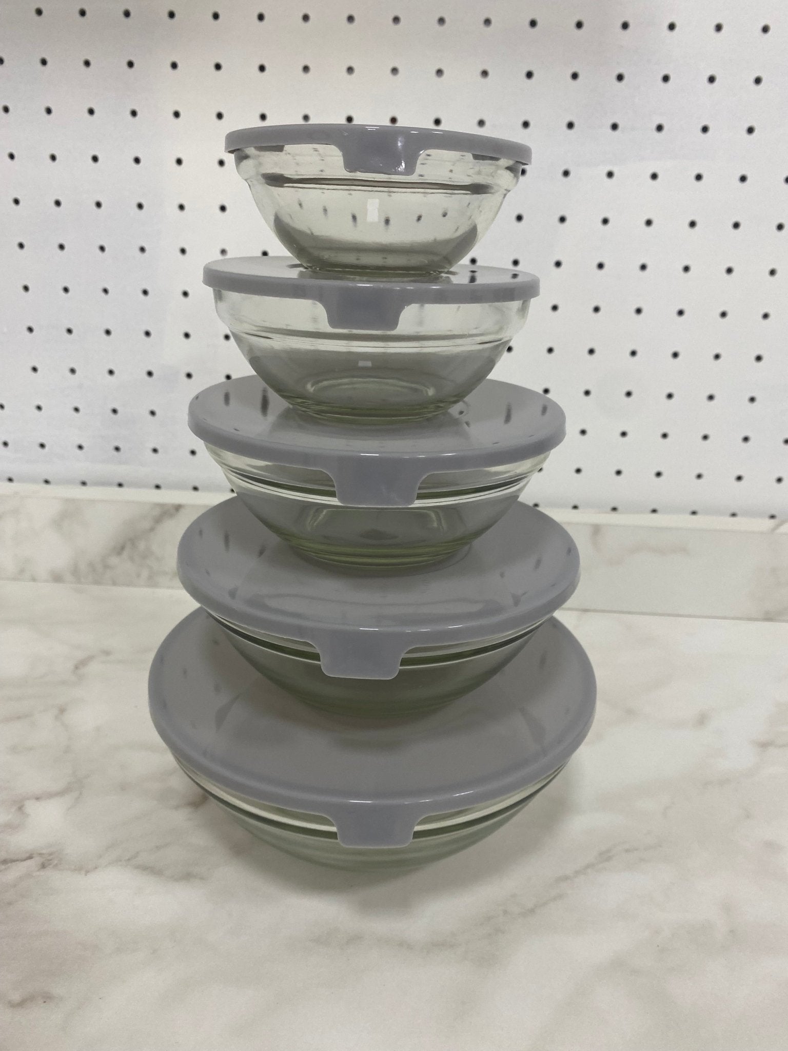 Conjunto de Potes de Vidro com Tampa - 5 Unidades - Pote VDH01226-01