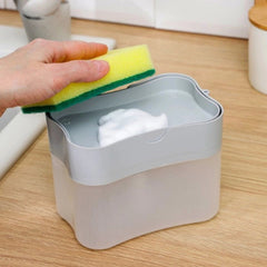 Dispenser de Detergente e Porta Esponja de Cozinha - 2 em 1 - Dispenser Detergente 2 em 1 VDH01257