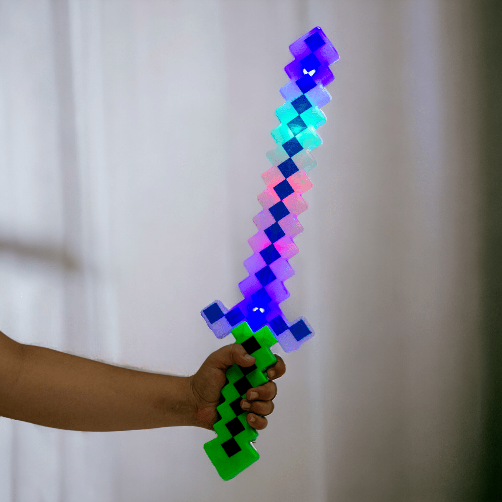 Espada Estilo Minecraft com Luz e Som - Brinquedo VDH03239