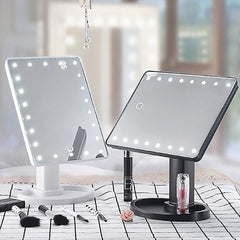 Espelho de Mesa Giratório com Luminária LED