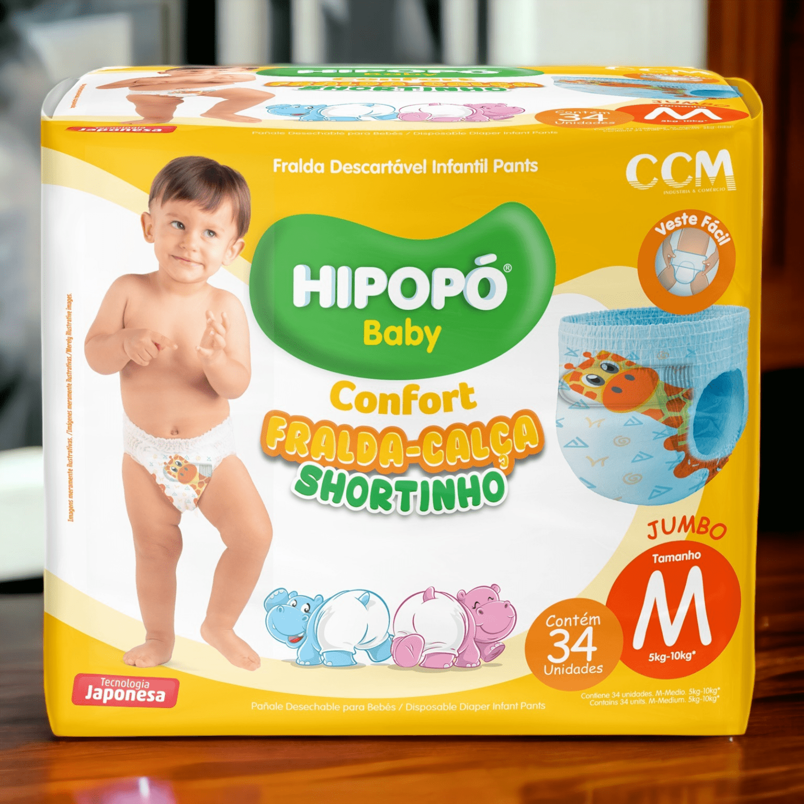 Fralda Calça Hipopó Baby Confort Jumbo