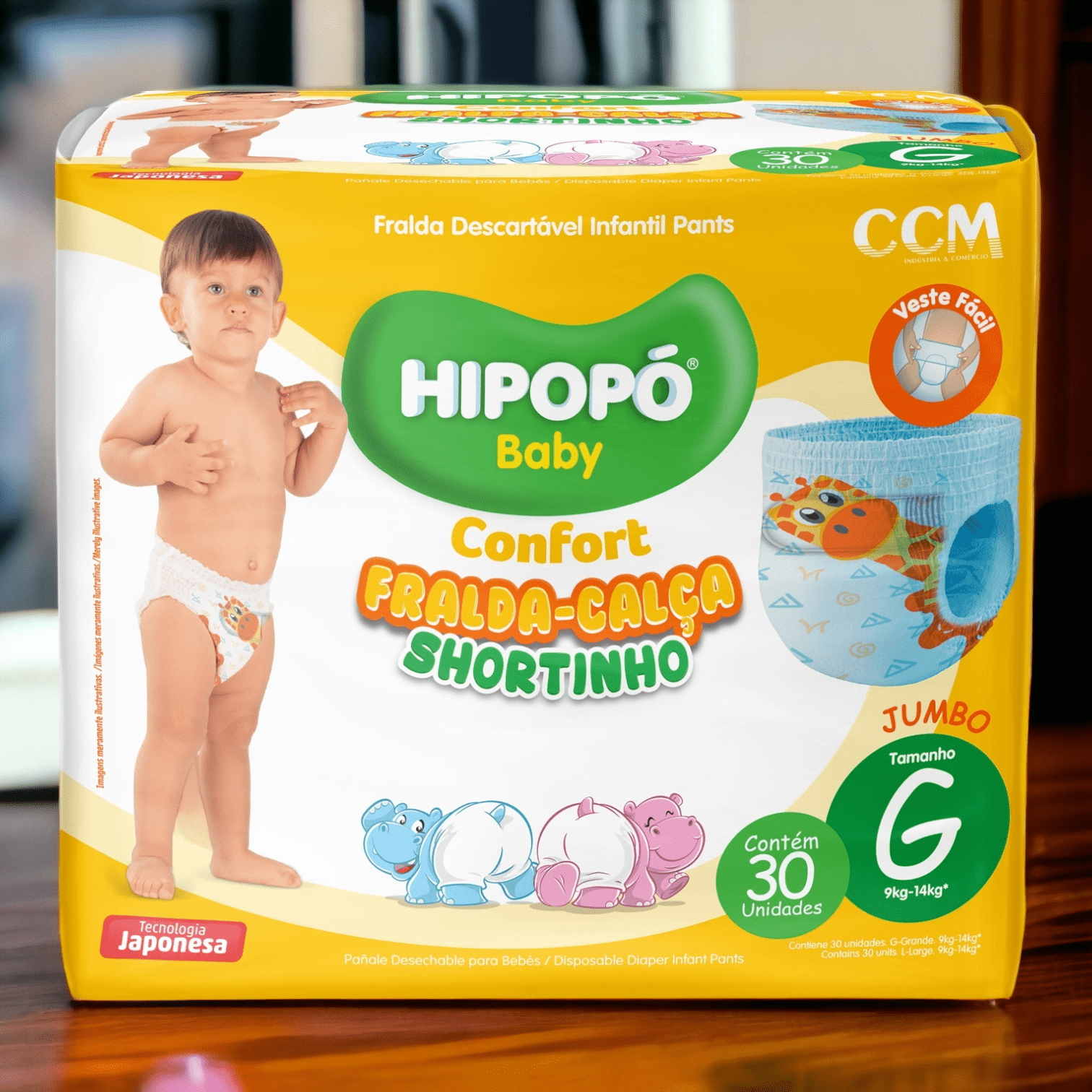 Fralda Calça Hipopó Baby Confort Jumbo