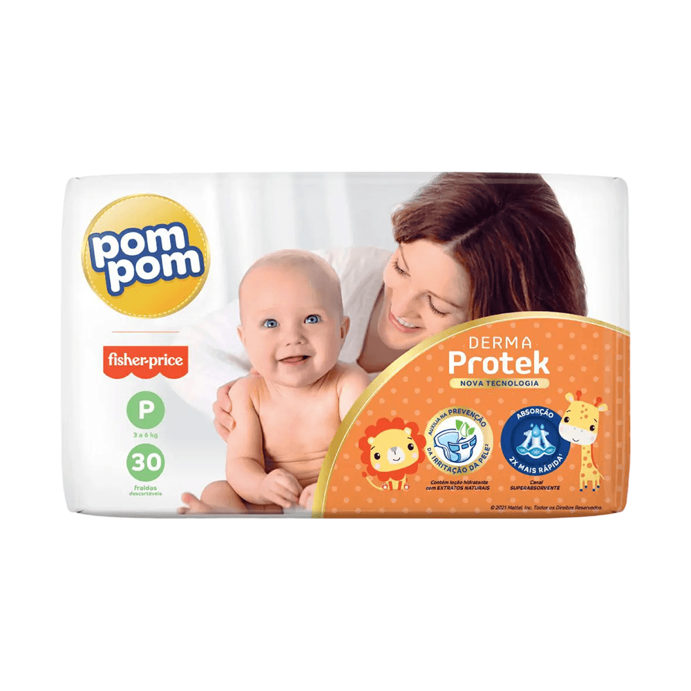 Fralda Pom Pom Derma Protek Jumbo - Fralda VDH02412-01