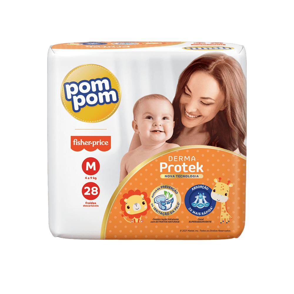 Fralda Pom Pom Derma Protek Jumbo - Fralda VDH02412-02