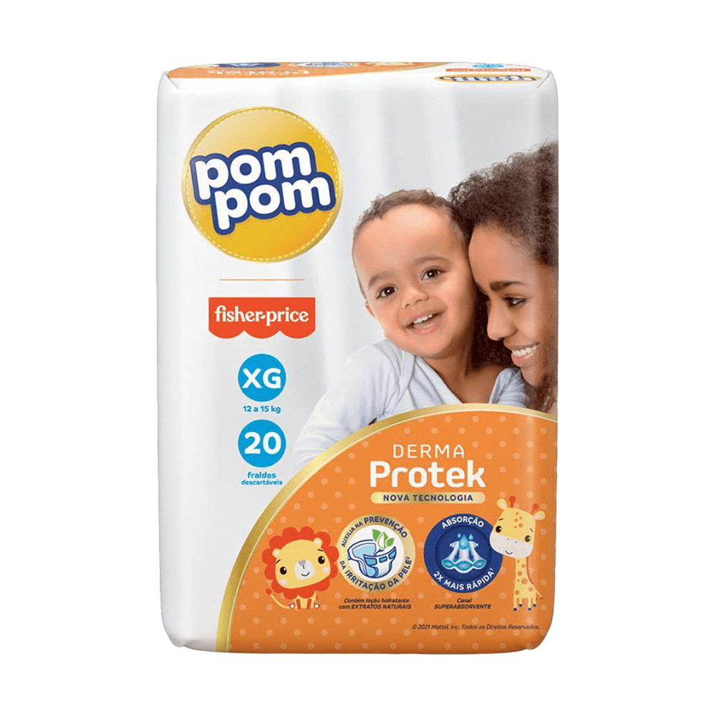 Fralda Pom Pom Derma Protek Jumbo - Fralda VDH02412-04