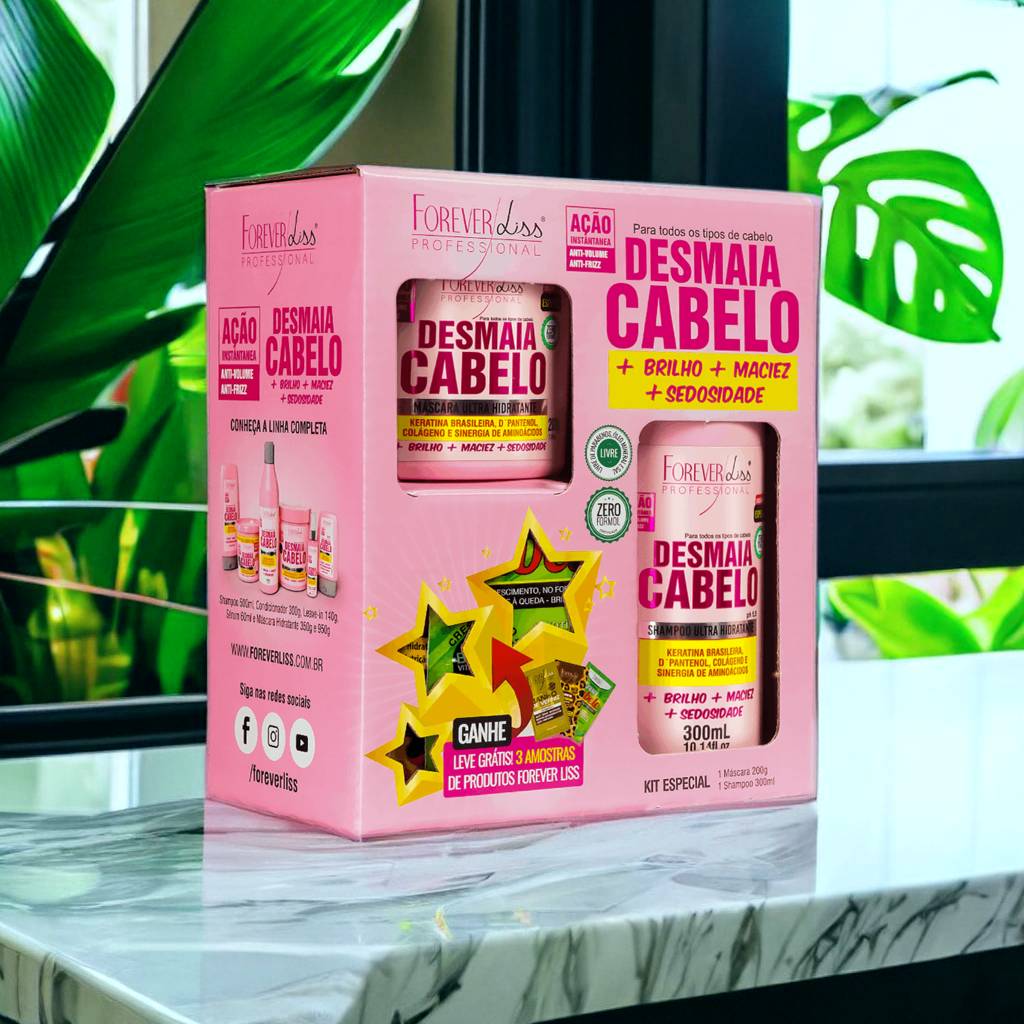 Kit Especial Desmaia Cabelo com Shampoo - 300ml e Máscara - 200g