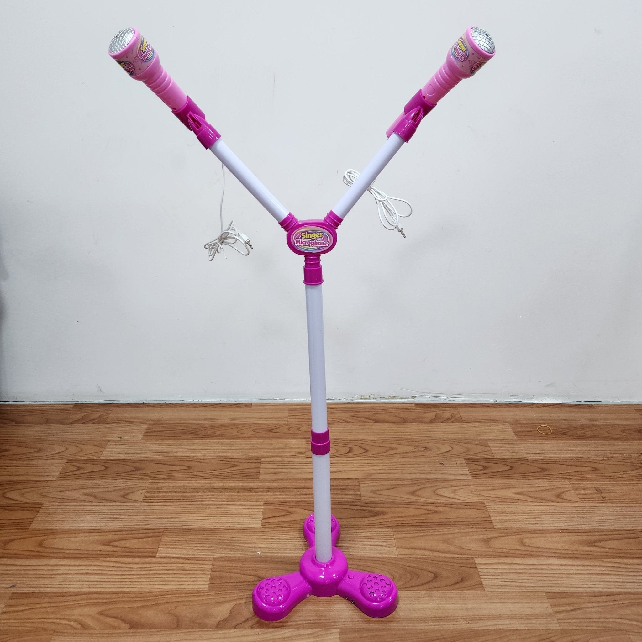 Microfone Duplo Infantil com Pedestal - Brinquedos VDH02804-01