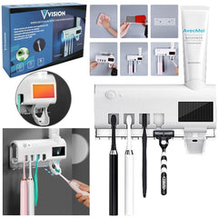 Porta escova dental com esterilizador UV recarregável - Porta escova VDH00679