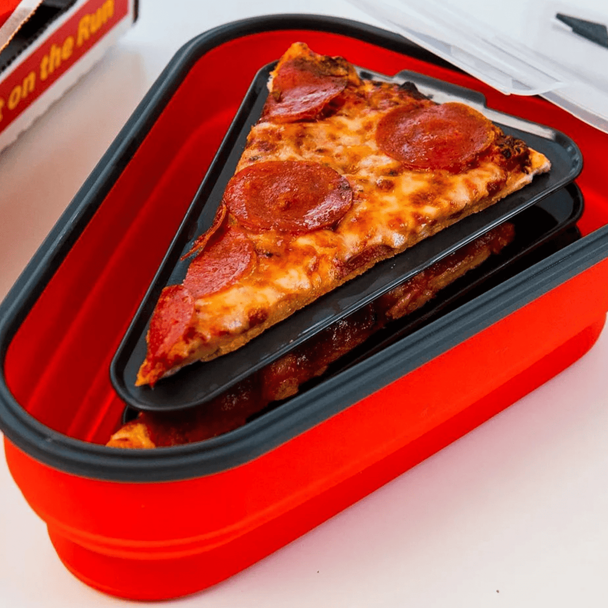 Pote Retrátil para Armazenamento de Pizza com Divisória e Trava - Pote VDH03017