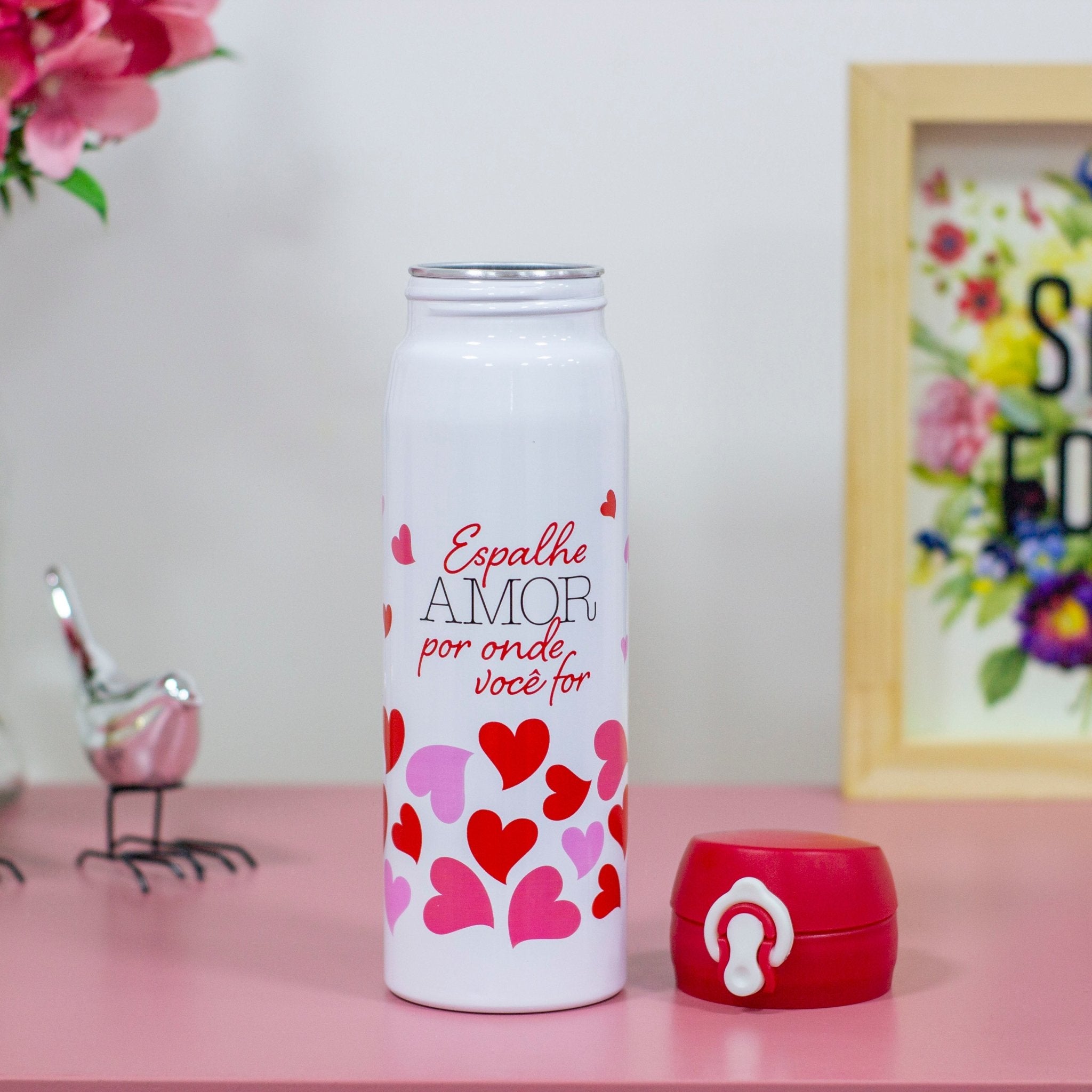 Squeeze Aluminio Frases Amor - 550 ml