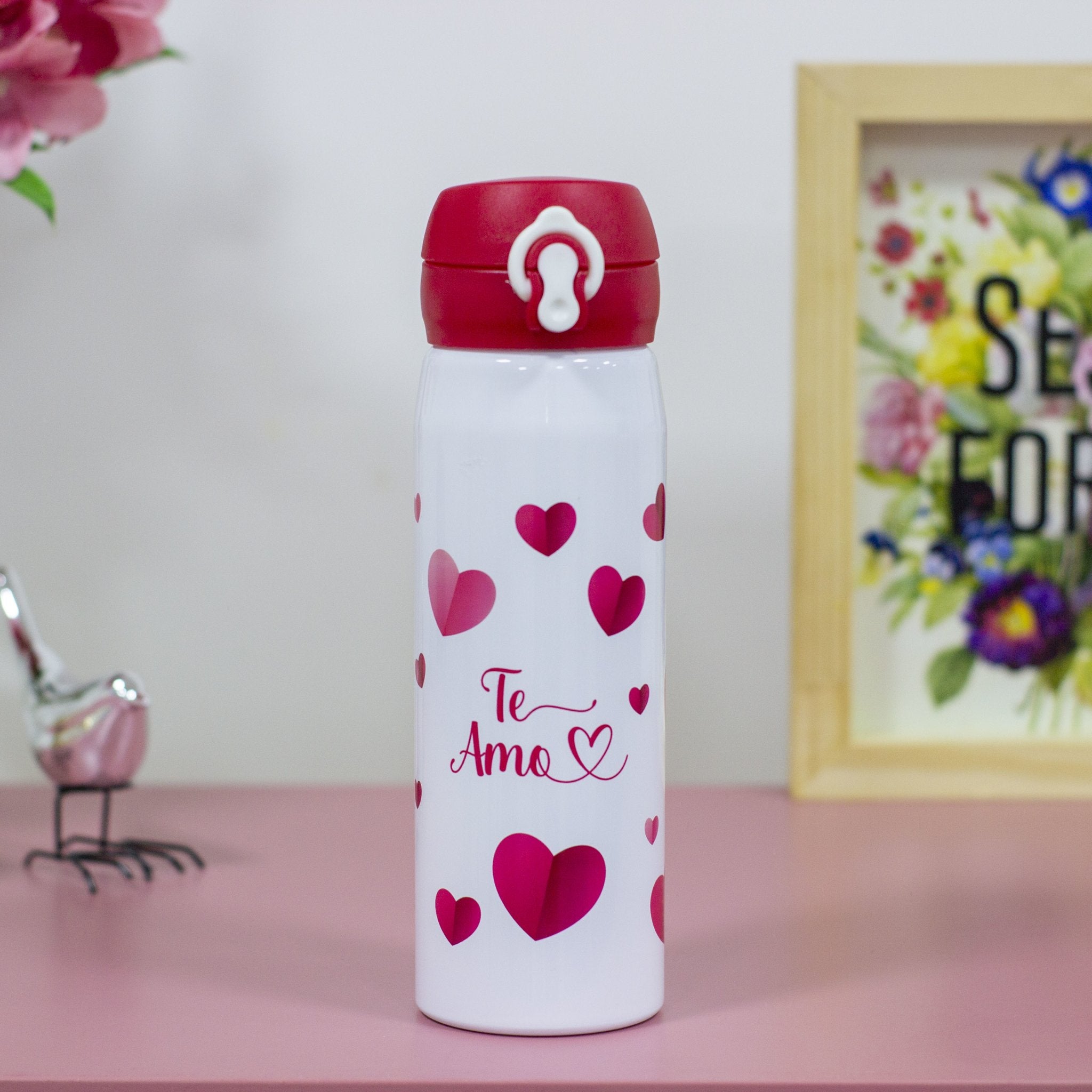 Squeeze Aluminio Frases Amor - 550 ml - Squeeze VDH02373-03