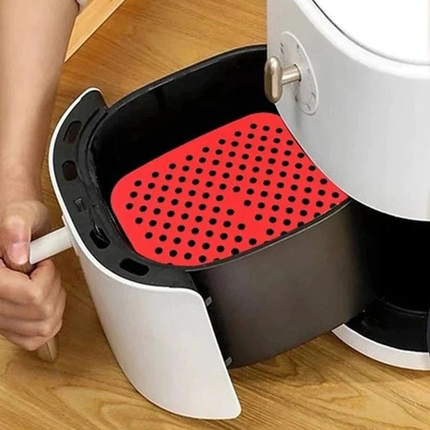 Tapete de Silicone Anti Aderente para AirFryer Quadrado - 18,5 cm - Forro para AirFryer VDH02140