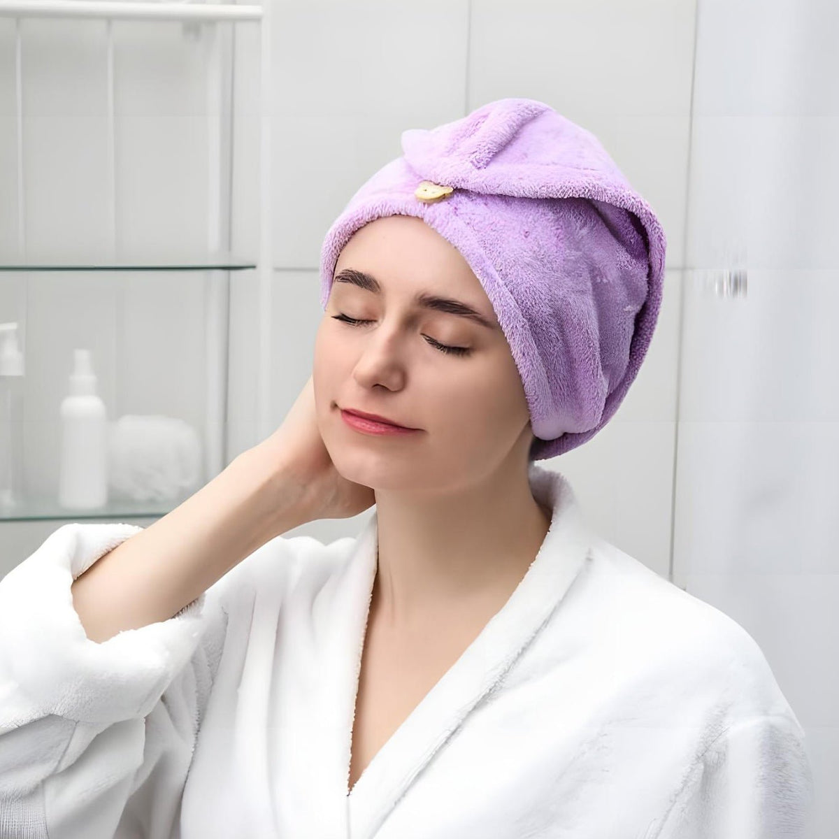 Touca Mágica - Toalha Secadora de Cabelo - Toalha VDH01216-01